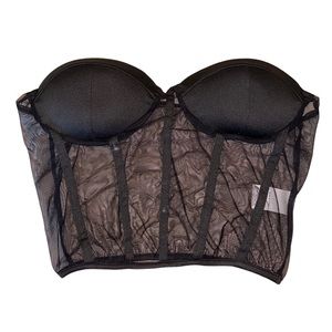 COPY - Black mesh Corsette top from shien